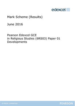 Mark Scheme (Results)