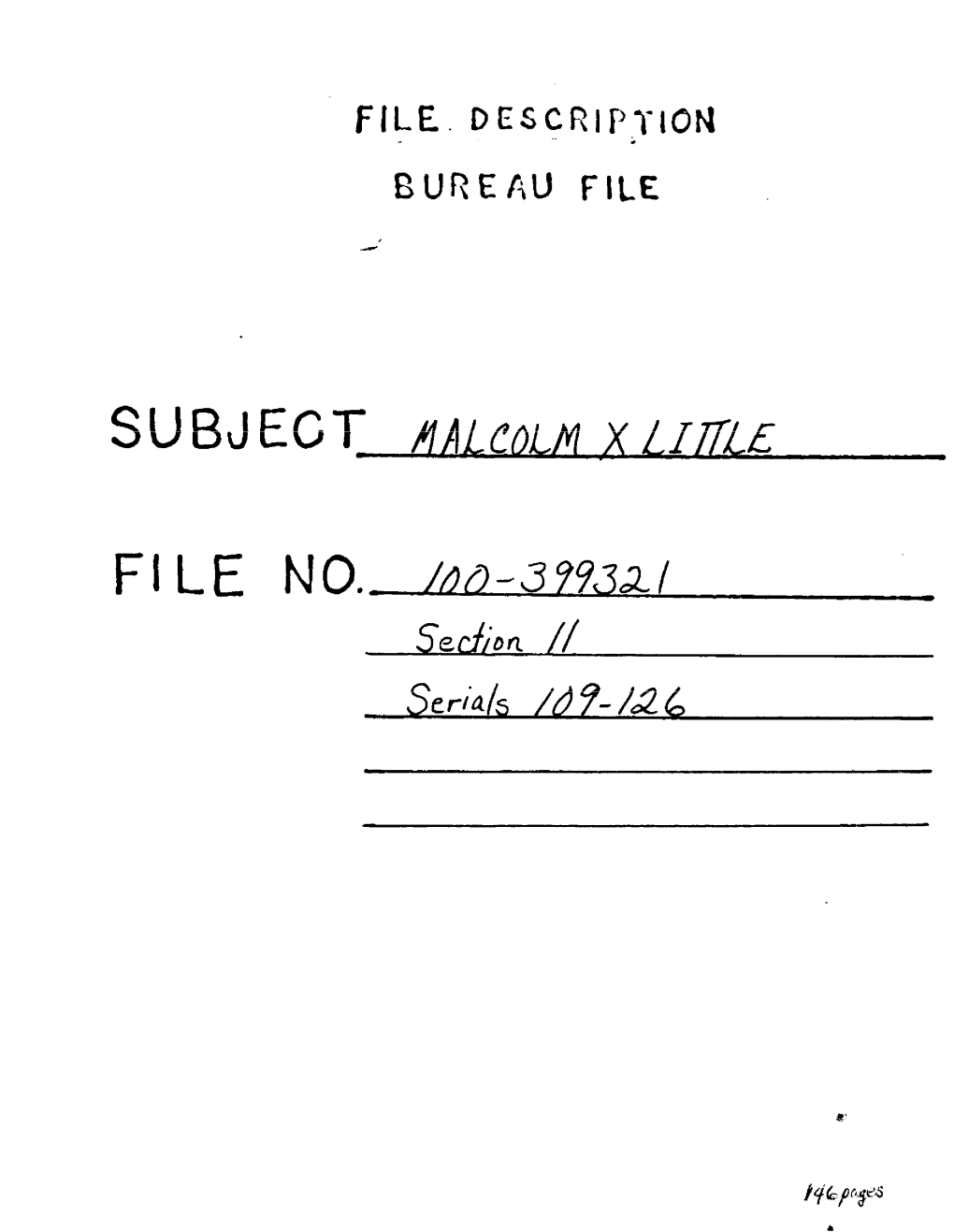 (Malcolm X) HQ File 12 of 27