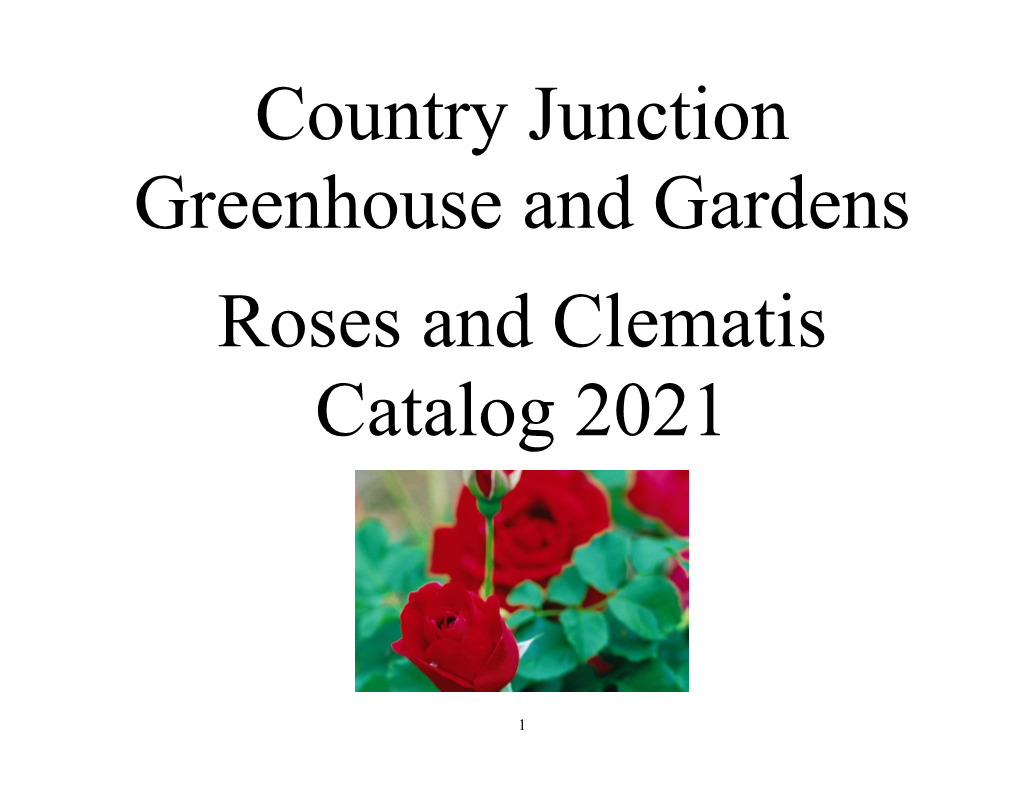 Roses and Clematis Catalog 2021