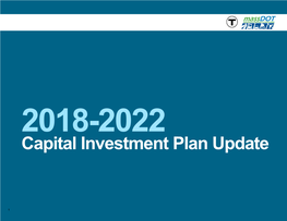 Capital Investment Plan Update