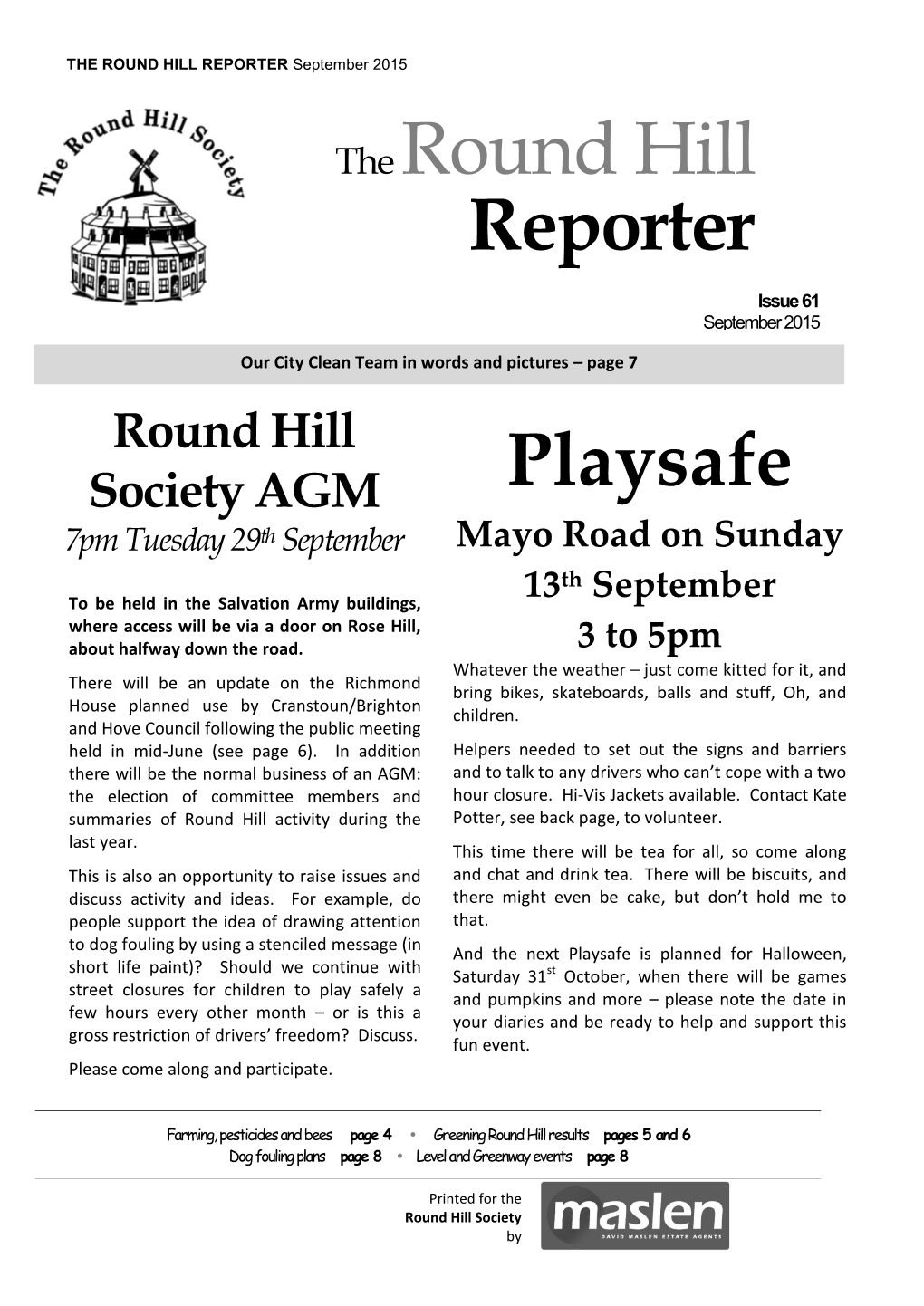 The Round Hill Reporter Playsafe