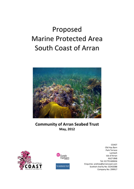 Proposed Marine Protected Area South Coast of Arran