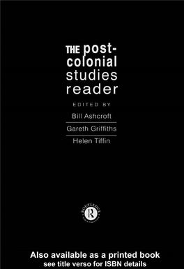 The Post-Colonial Studies Reader