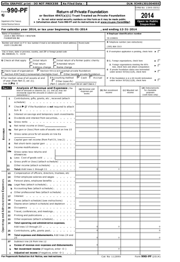 2014 0- Do Not Enter Social Security Numbers on This Form As It May Be Made Public