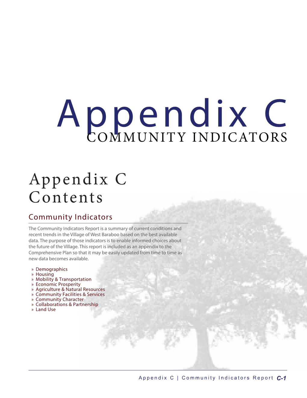 Appendix C Contents