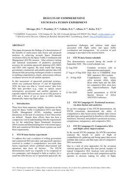 Results of Comprehensive Stcm Data Fusion Experiment