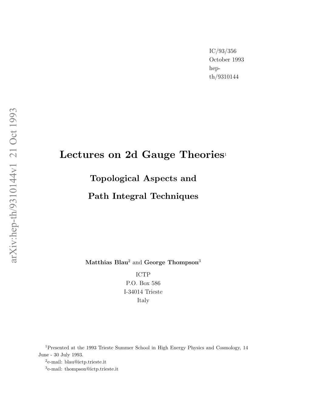 Topological Aspects and Path Integral Techniques