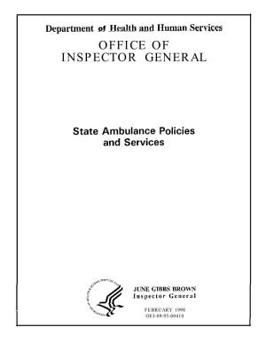State Ambulance Policies and Services (OEI-09-95-00410; 2/98)
