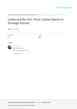 Latvia and the USA: from Captive Nation to Strategic Partner