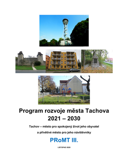 Program Rozvoje Města Tachova 2021 – 2030 Promt III