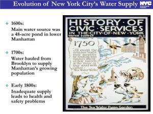 Evolution of New York City's Water Supply