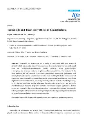 Terpenoids and Their Biosynthesis in Cyanobacteria