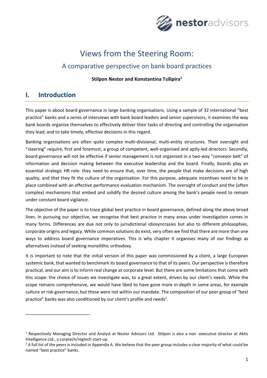 Views from the Steering Room: a Comparative Perspective on Bank Board Practices