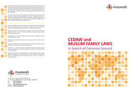 CEDAW and Muslim Family Laws: in Search of Common Ground 