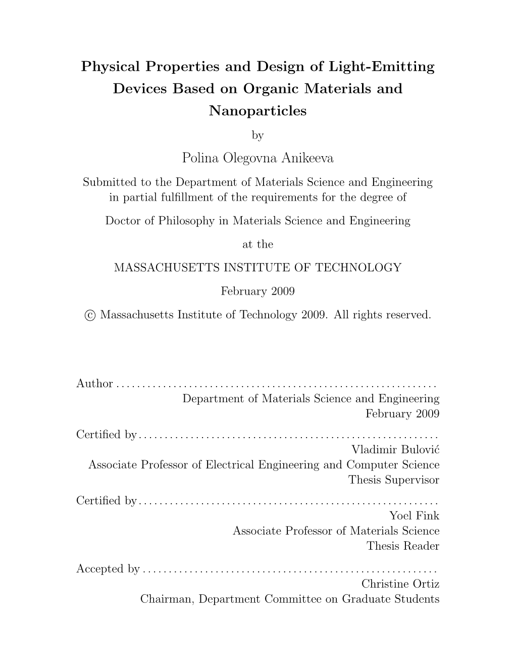 Physical Properties and Design of Light-Emitting Devices Based On