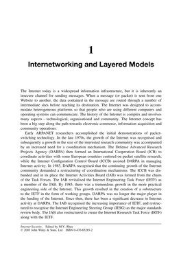 Internetworking and Layered Models
