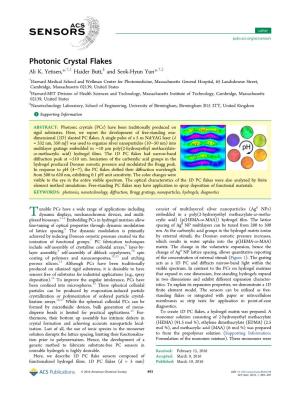 Photonic Crystal Flakes Ali K