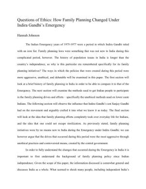 How Family Planning Changed Under Indira Gandhi's Emergency