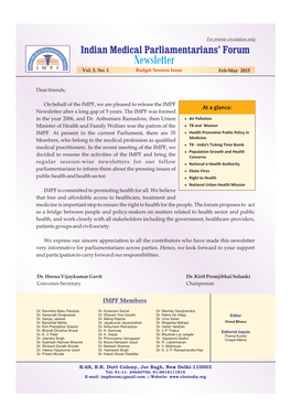IMPF Newsletter Feb-May 2015 Air Pollution: Impact on Public Health