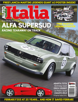 Alfa Supersud Legends Poster Racing Tearaway on Track