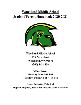 Woodland Middle School Student/Parent Handbook 2020-2021