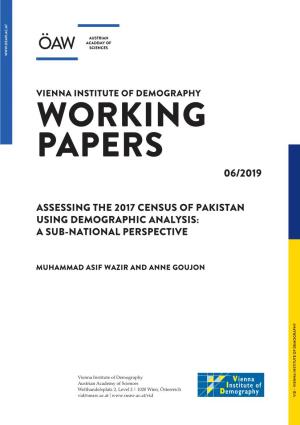 Assessing the 2017 Census of Pakistan Using Demographic Analysis: a Sub-National Perspective