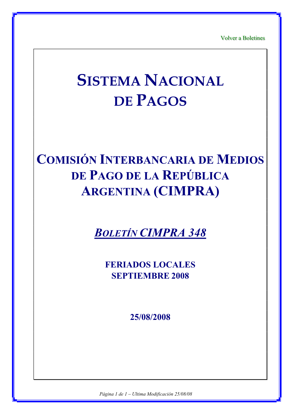 Sistema Nacional De Pagos