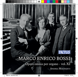 MARCO ENRICO BOSSI Opera Omnia Per Organo - Vol