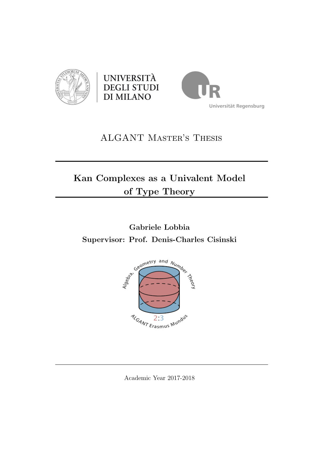 Kan Complexes As a Univalent Model of Type Theory