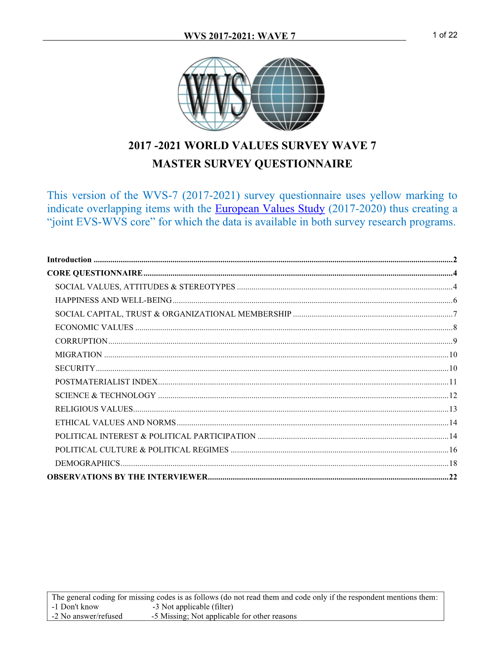 2005-2006 World Values Survey