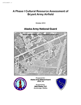 A Phase I Cultural Resource Assessment of Bryant Army Airfield