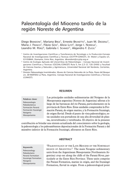 Paleontología Del Mioceno Tardío De La Región Noreste De Argentina 131