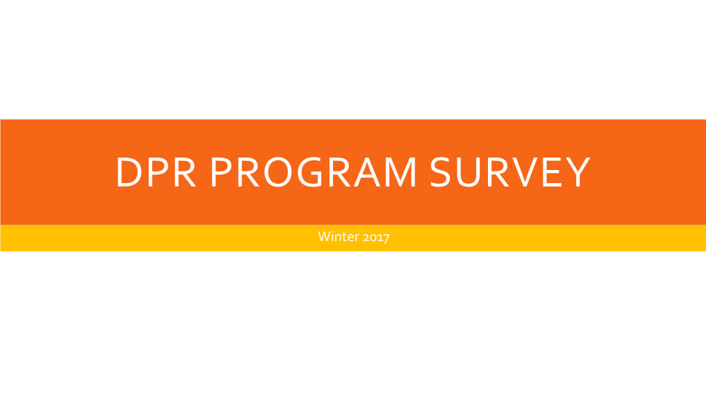 Dpr Program Survey