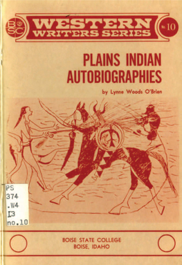 Plains Indian Autobiographies