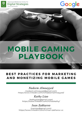 Mobile Gaming Playbook