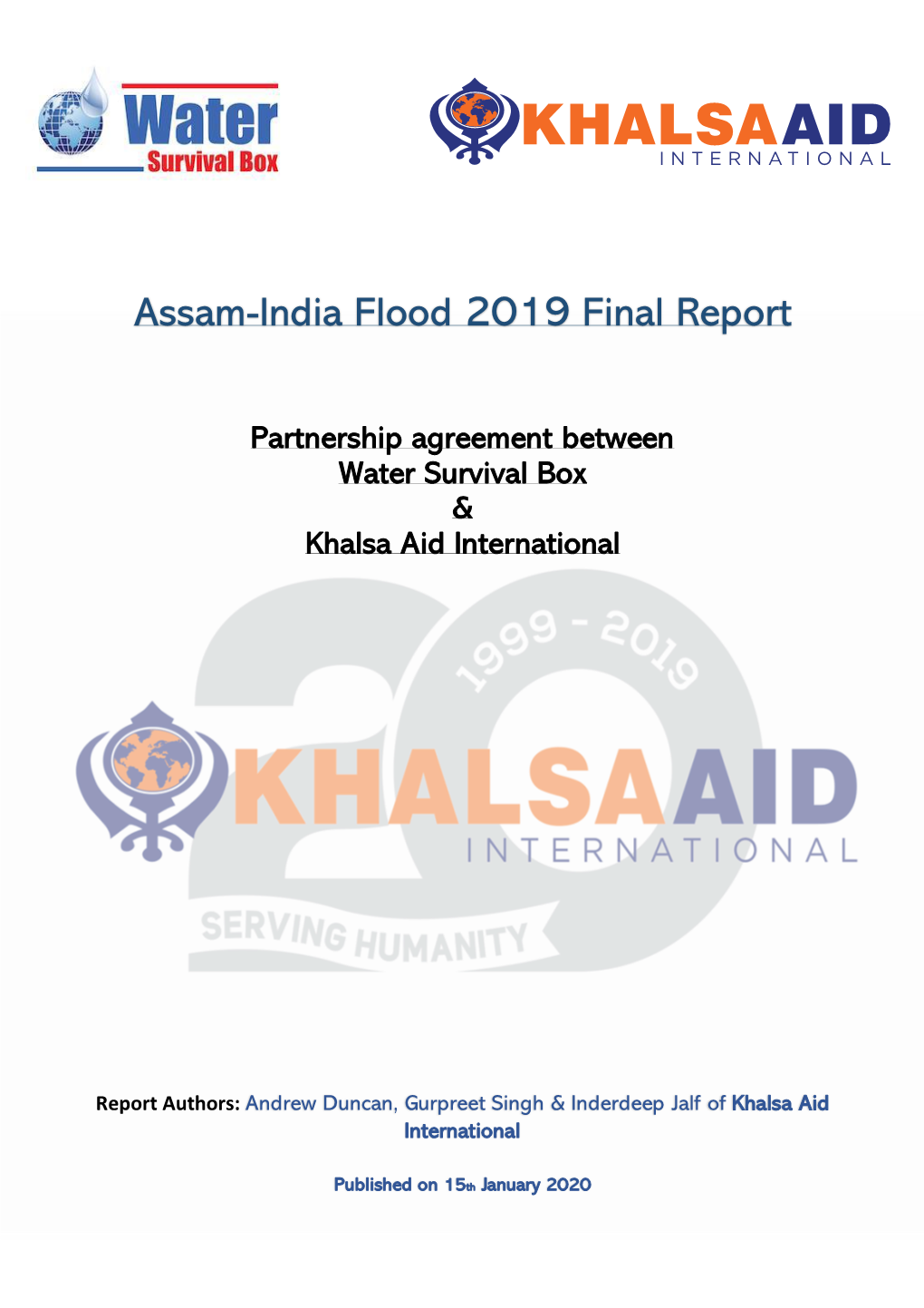 Assam-India Flood 2019 Final Report