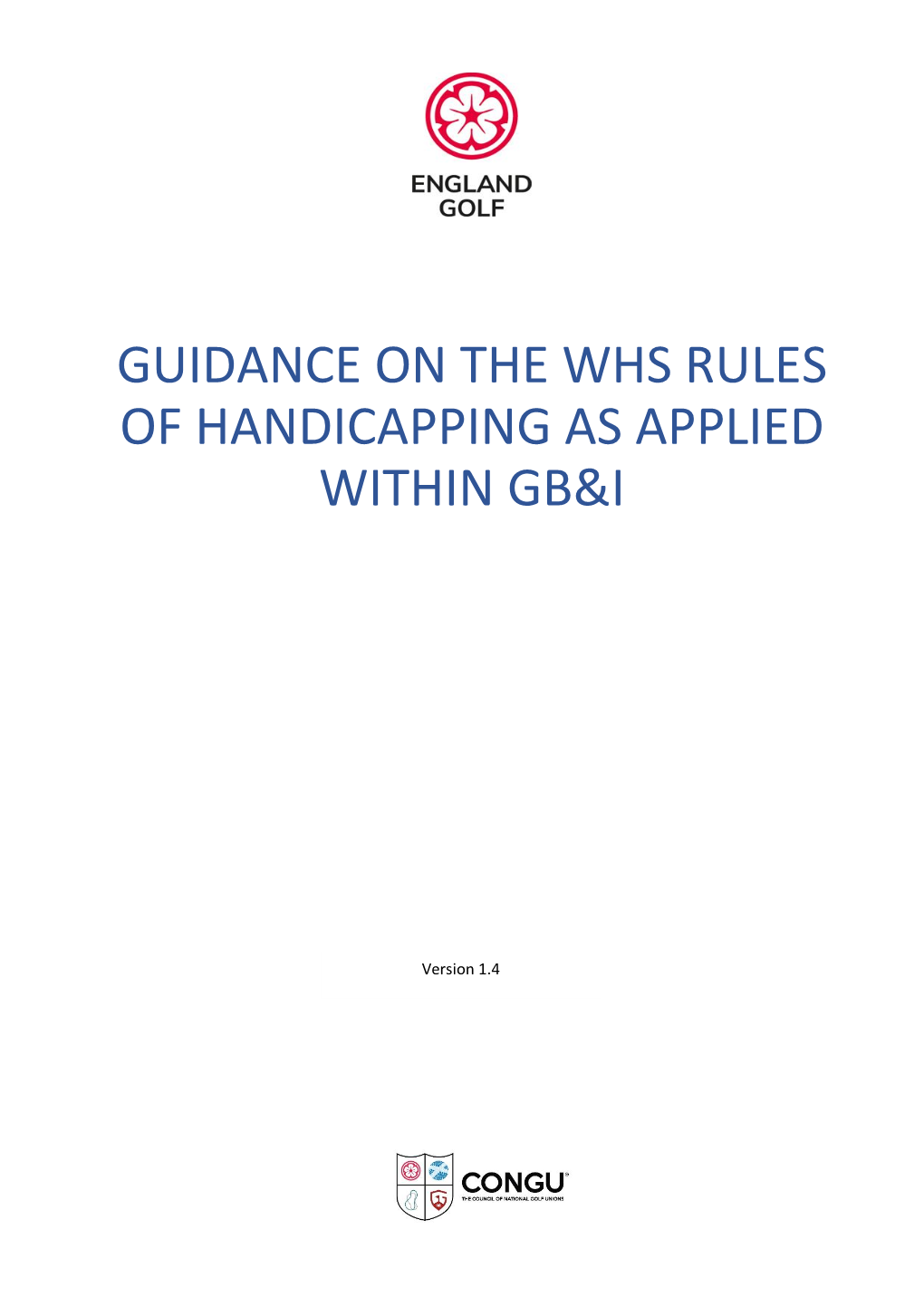 Guidance on the Whs Rules of Handicapping As Applied Within Gb&I