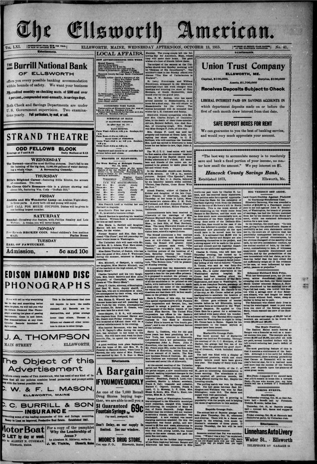 Ellsworth American : October 13, 1915