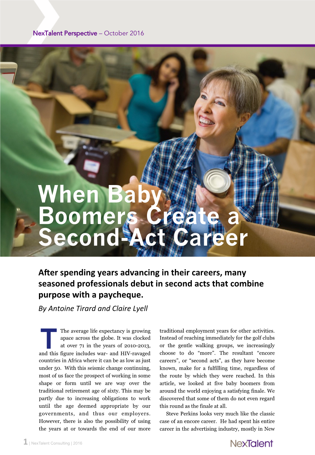 When Baby Boomers Create a Second-Act Career