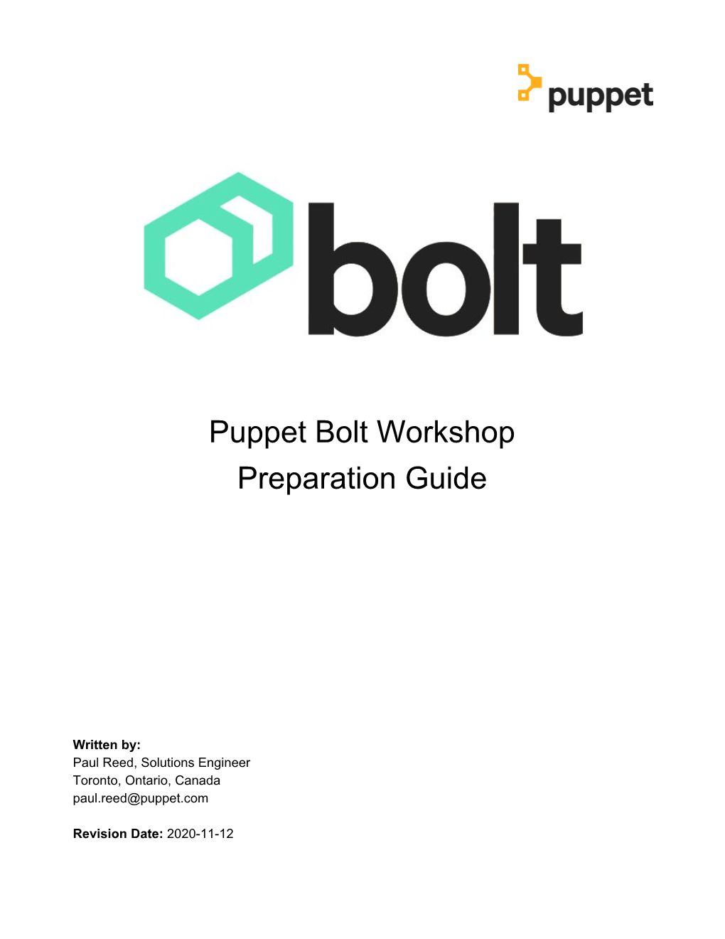 Puppet Bolt Workshop Preparation Guide