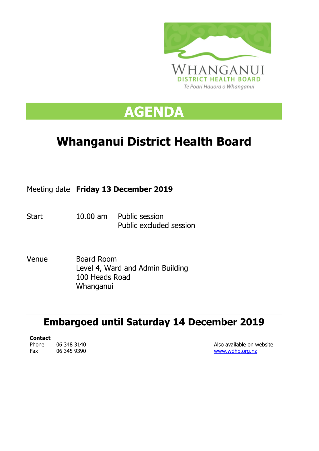 Meeting Documents 13 December 2019