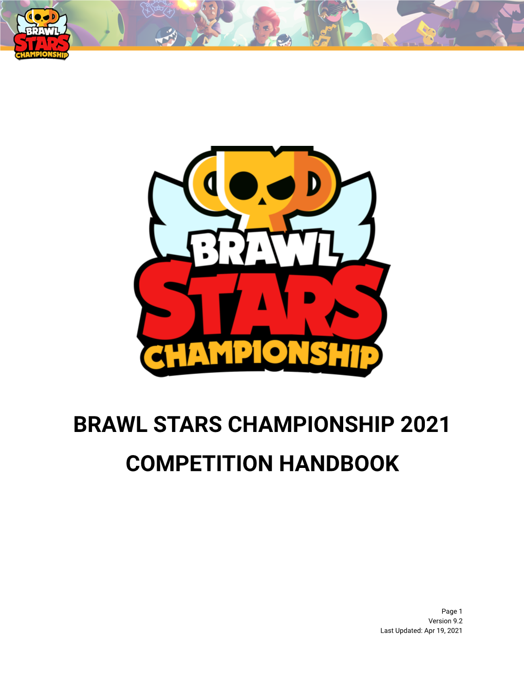 Brawl Stars Championship 2021 Competition Handbook