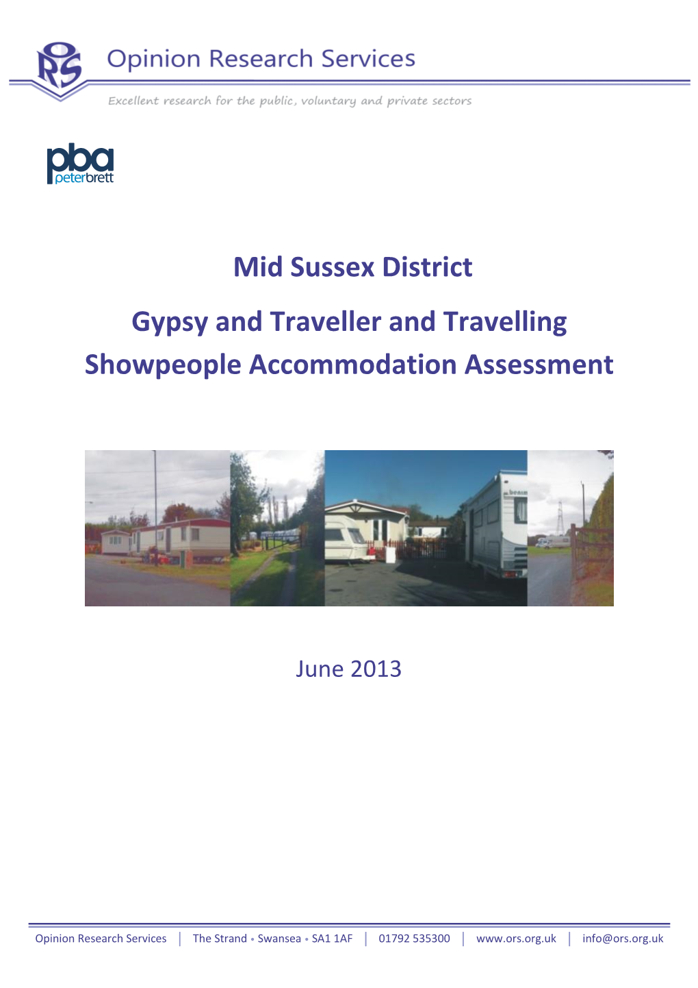 Mid Sussex District Gypsy and Traveller and Travelling Showpeople Accommodation Assessment