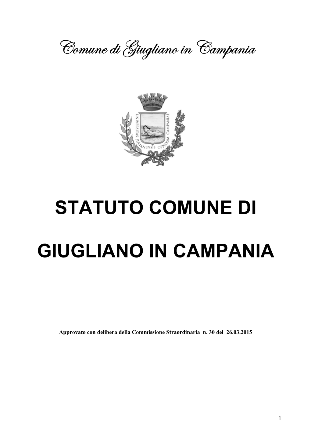 Statuto Comune Di Giugliano in Campania