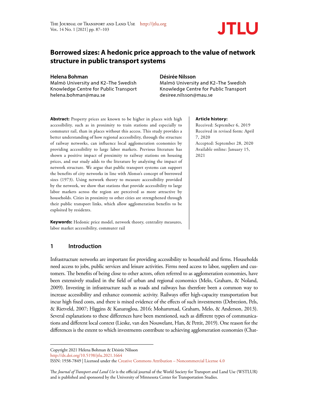 A Hedonic Price Approach to the Value of Network Structure in Public Transport Systems