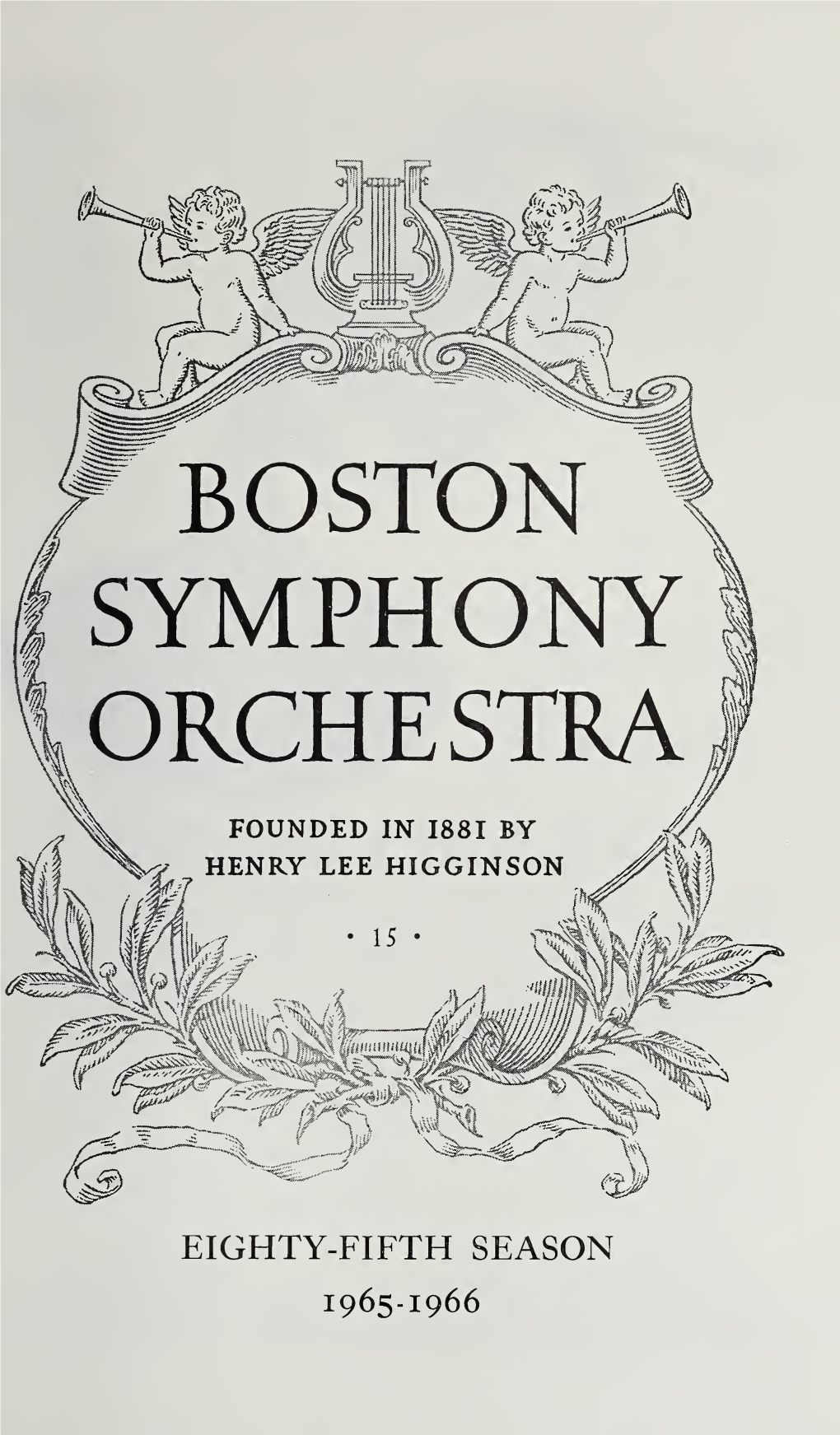 Boston Symphony Orchestra Concert Programs, Season 85, 1965-1966