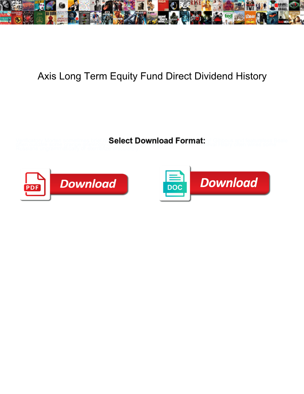 Axis Long Term Equity Fund Direct Dividend History