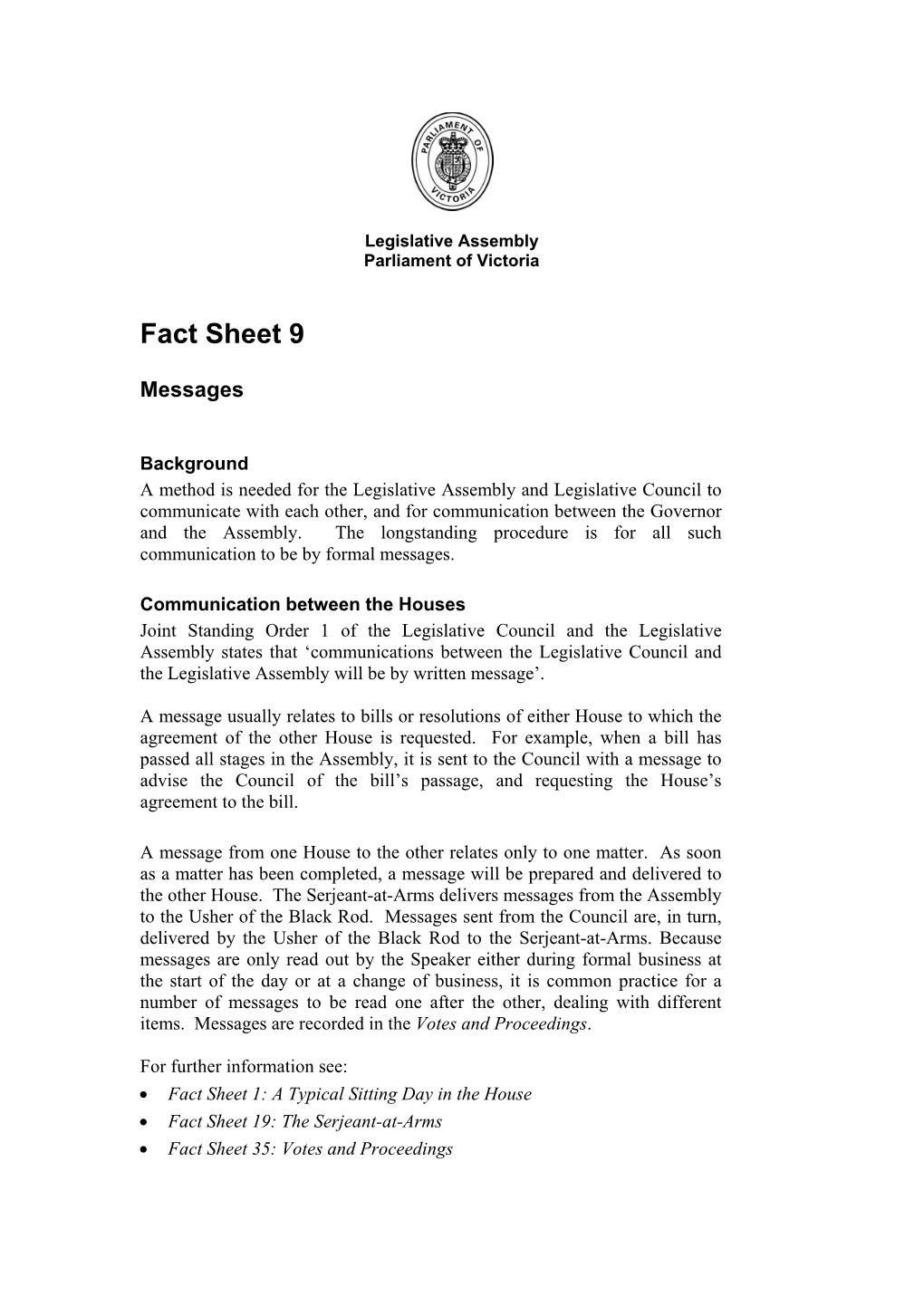 Fact Sheet 9