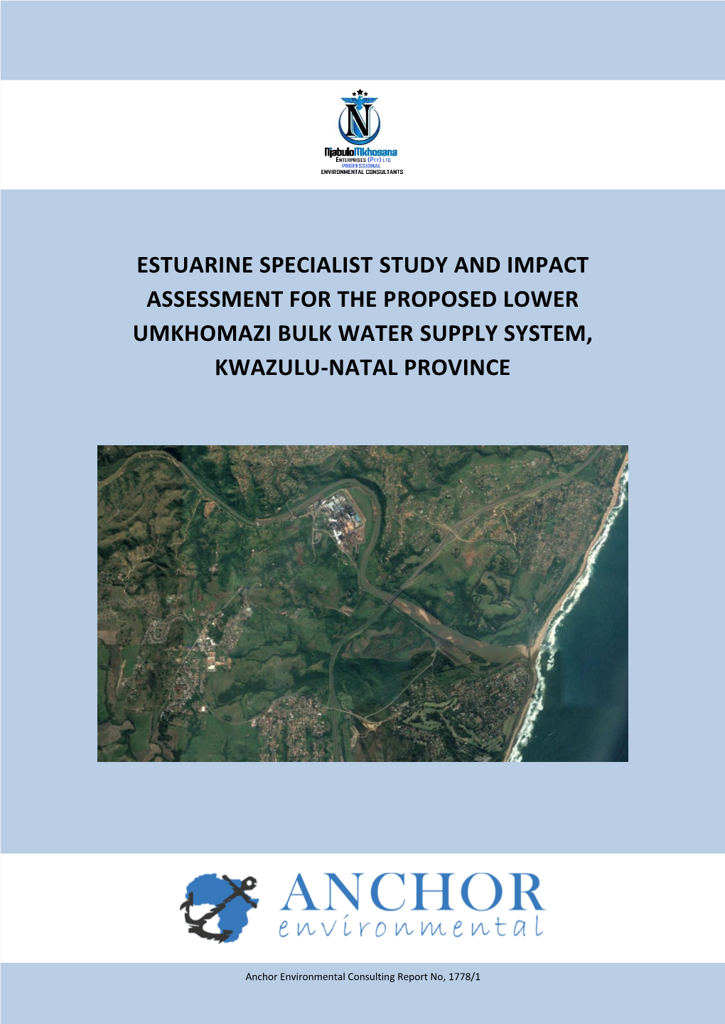 Estuarine Specialist Study and Impact Assessment for the Proposed Lower Umkhomazi Bulk Water Supply System, Kwazulu-Natal Province