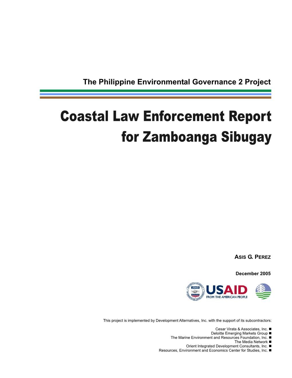 Coastal Law Enforcement Report for Zamboanga Sibugay